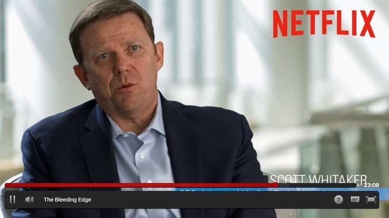 Netflix Bleeding Edge documentary screen shot of Scott Whitaker