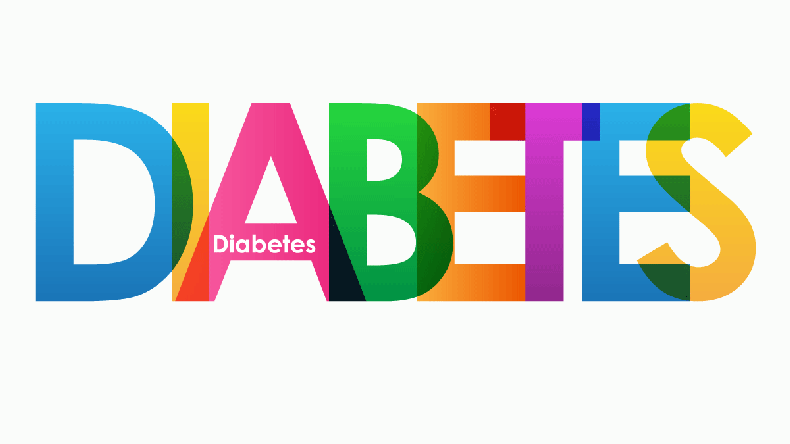 DIABETES colorful letters banner - Vector 