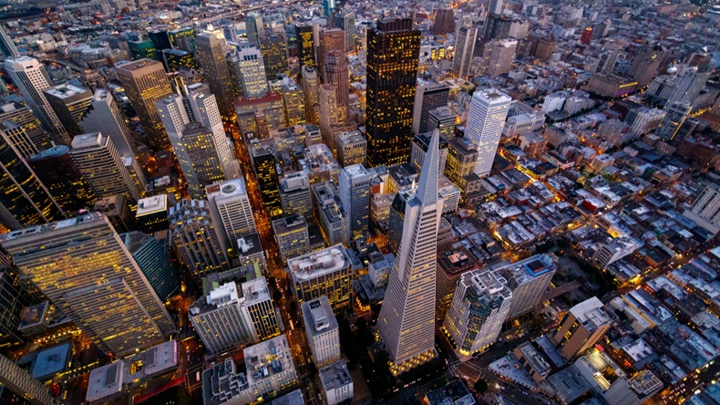 Aerial cityscape view of San Francisco, California, USA - Image 