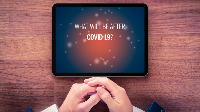 Post-covid-19 era concept. New phase and opportunity for humankind and individual persons after end of covid-19 pandemic. What will be after Covid-19?