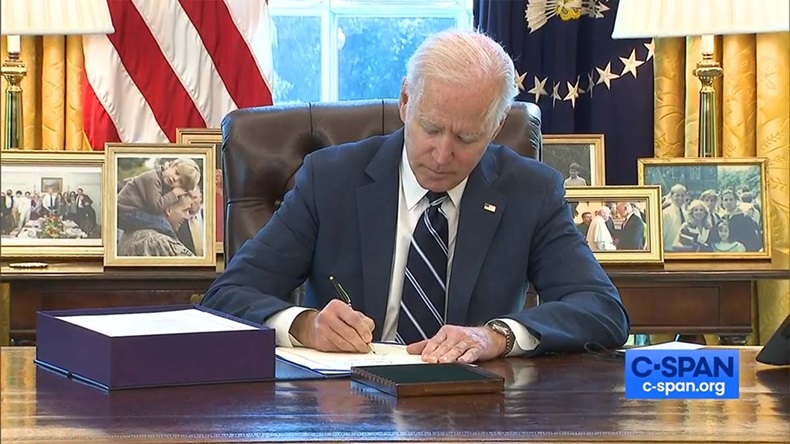 President Biden signed the American Rescue Plan 11 March at the White House