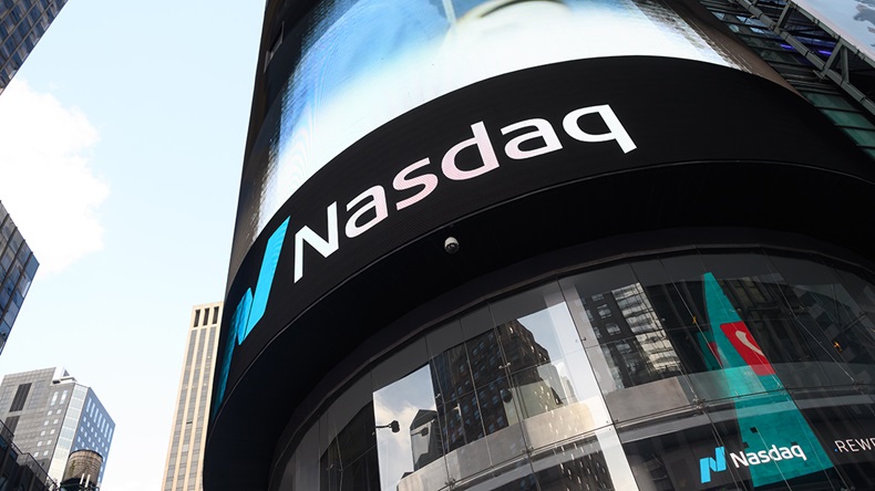 NEW YORK, NEW YORK - MAY 07: A view of NASDAQ in Times Square during the coronavirus pandemic on May 7, 2020 in New York City. COVID-19 has spread to most countries around the world, claiming over 270,000 lives with over 3.9 million infections reported. (Photo by Noam Galai/Getty Images)