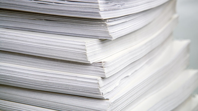 stack of white paper 