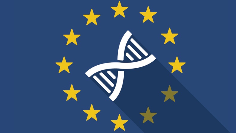 European Union Flag with DNA