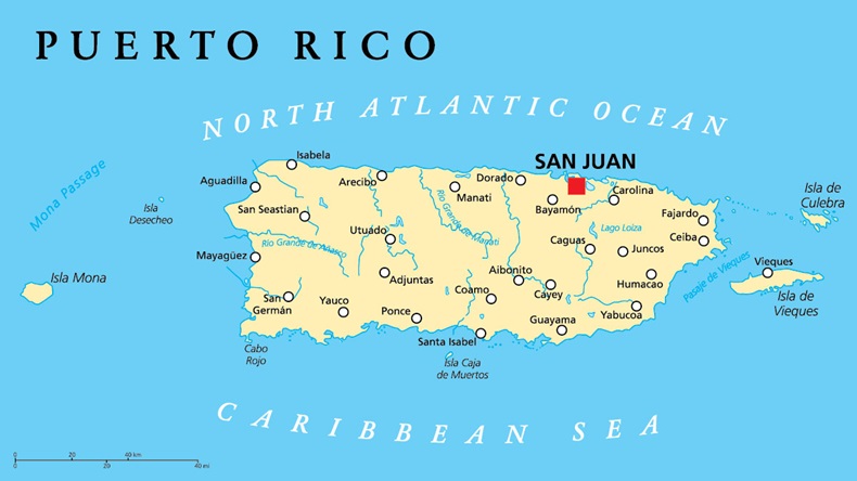 Puerto Rico Political Map