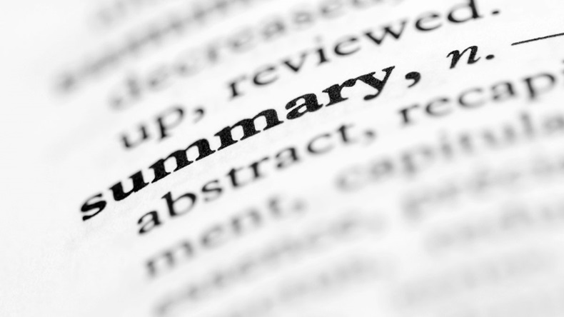 Dictionary Series - Summary